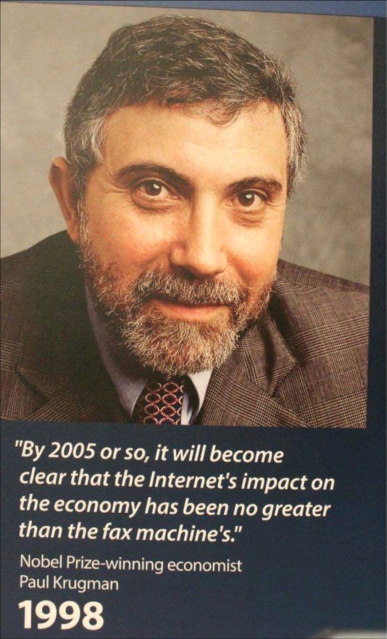 Krugman's thoughts on the internet